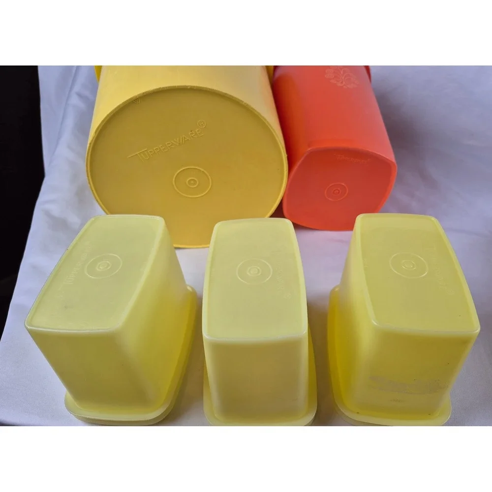 Tupperware Vintage Kitchen Storage Lot Modular Mates Canisters Deviled Egg 9 Pc